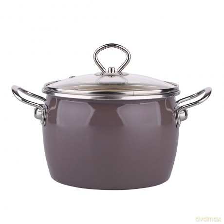 Balbina Garnek Emal. z Pok.Szkl. Taupe 16cm