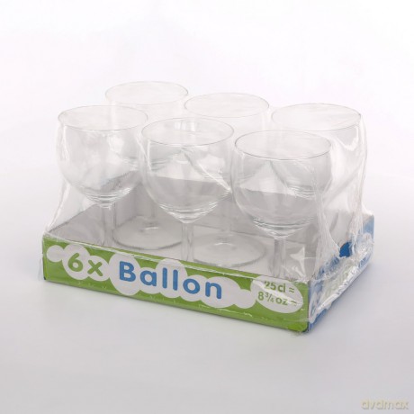 Ballon Kpl.6 Kieliszków Wino Czerwone 250ml