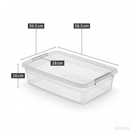 Basestore Pojemnik z Pok.I Klipsami 58x39x16cm 29l (2792)