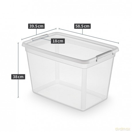 Basestore Pojemnik z Pok.I Klipsami 58x39x35cm 60l (2782)