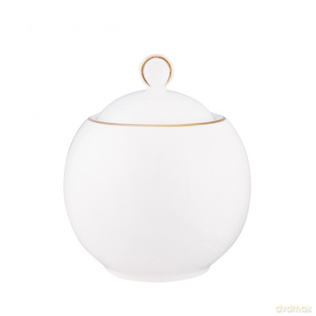 Bella Złota Linia Cukiernica 350 Ml Porcelana Kremowa Opaska Pvc