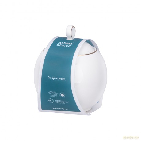 Bella Złota Linia Cukiernica 350 Ml Porcelana Kremowa Opaska Pvc