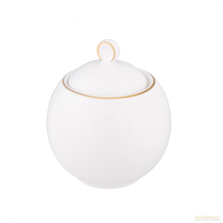 Bella Złota Linia Cukiernica 350 Ml Porcelana Kremowa Opaska Pvc