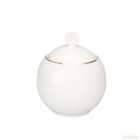 Bella Złota Linia Cukiernica 380 Ml Porcelana Kremowa w Opasce New