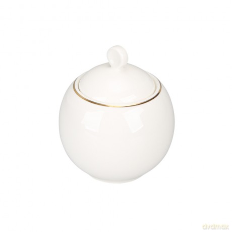 Bella Złota Linia Cukiernica 380 Ml Porcelana Kremowa w Opasce New