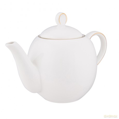 Bella Złota Linia Imbryk 900 Ml Porcelana Kremowa Opaska Pvc