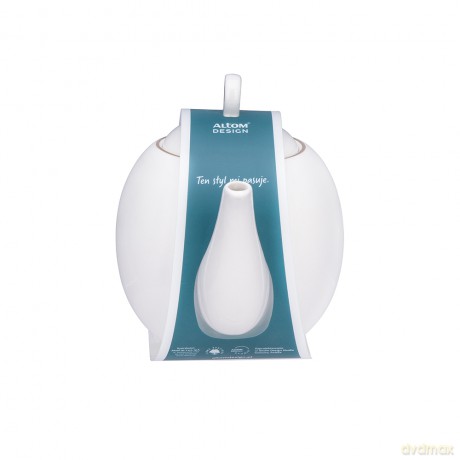 Bella Złota Linia Imbryk 900 Ml Porcelana Kremowa Opaska Pvc