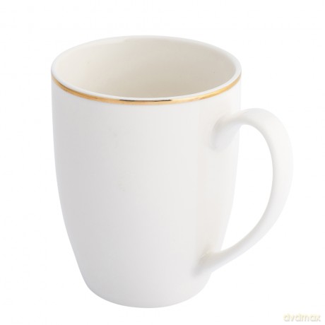 Bella Złota Linia Kubek 400 Ml Porcelana Kremowa New