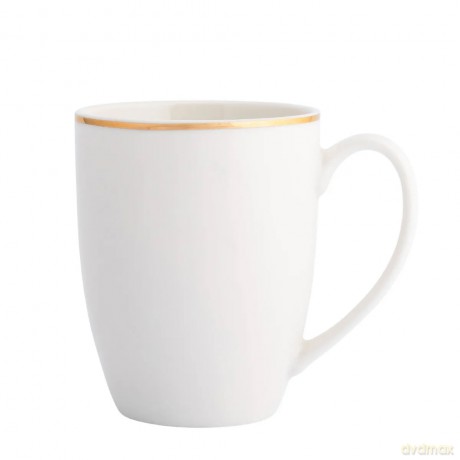 Bella Złota Linia Kubek 400 Ml Porcelana Kremowa New