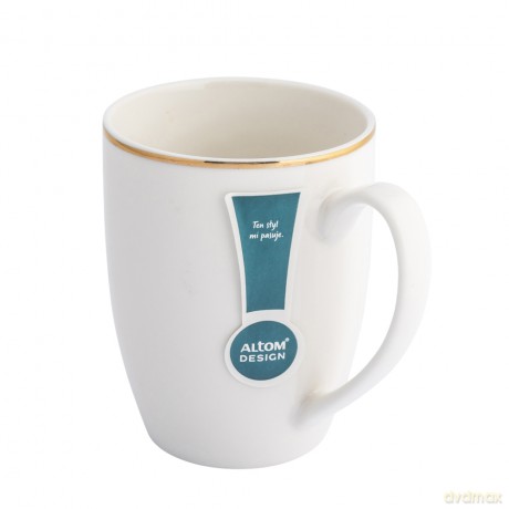 Bella Złota Linia Kubek 400 Ml Porcelana Kremowa New