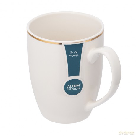 Bella Złota Linia Kubek 400 Ml Porcelana Kremowa New