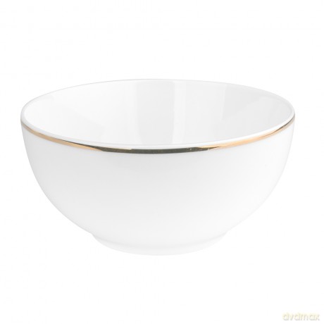 Bella Złota Linia Miska 14cm Porcelana Kremowa 520ml