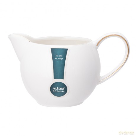 Bella Złota Linia Mlecznik 380 Ml Porcelana Kremowa New