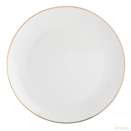 Bella Złota Linia Talerz Płytki 26cm Porcelana Kremowa