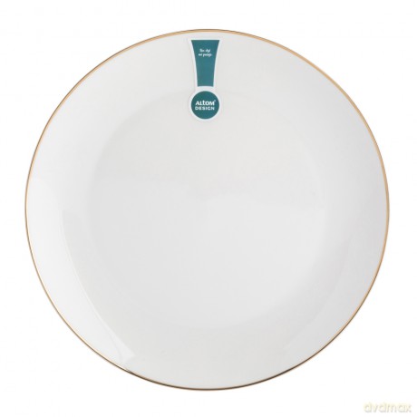 Bella Złota Linia Talerz Płytki 26cm Porcelana Kremowa