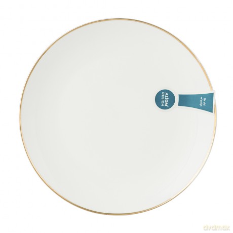 Bella Złota Linia Talerz Płytki 26cm Porcelana Kremowa