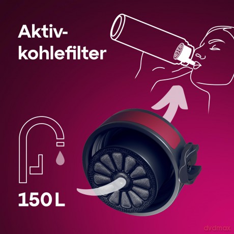 Butelka Filtrująca City 500ml Bordowa