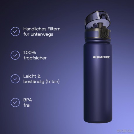Butelka Filtrująca City 500ml Granatowa
