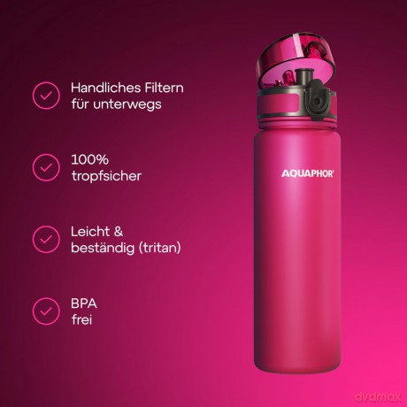 Butelka Filtrująca City 500ml Różowa