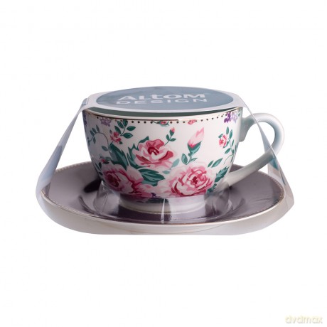 Charlotta Filiżanka 200 Ml Ze Spodkiem 15 cm Nbc w Opasce Pvc