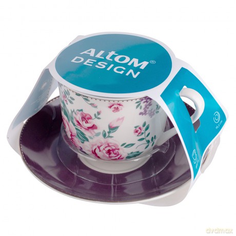 Charlotta Filiżanka Jumbo 400 Ml Ze Spodkiem 16,5 cm Nbc w Opasce Pvc