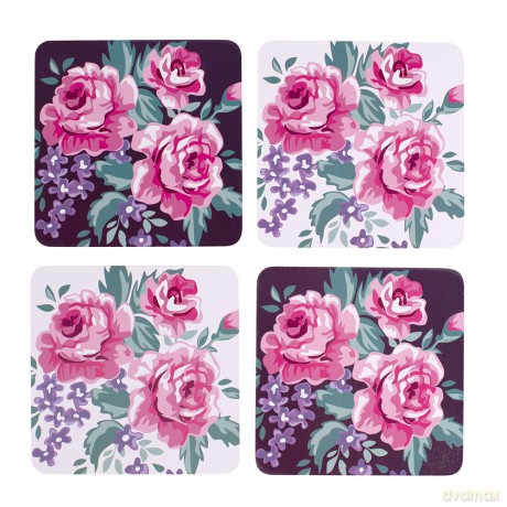 Charlotta Zestaw 4 Podkładek 10x10 cm w Pudełku Pvc