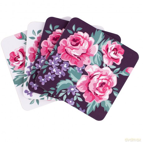 Charlotta Zestaw 4 Podkładek 10x10 cm w Pudełku Pvc