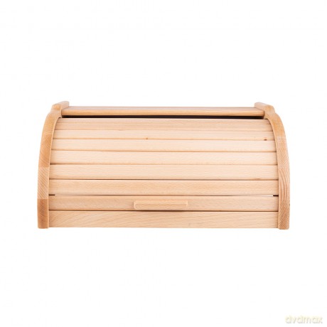 Chlebak Drewniany z Żaluzją Mały 32x25x15,5cm Jasne Drewno