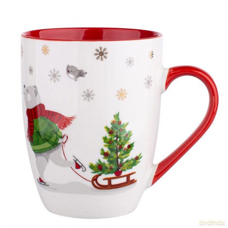 Christmas Bear Kubek Baryłka Nbc 300 Ml Czerwony