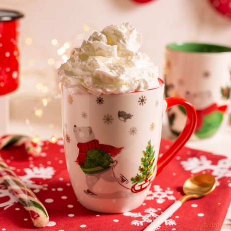 Christmas Bear Kubek Baryłka Nbc 300 Ml Czerwony