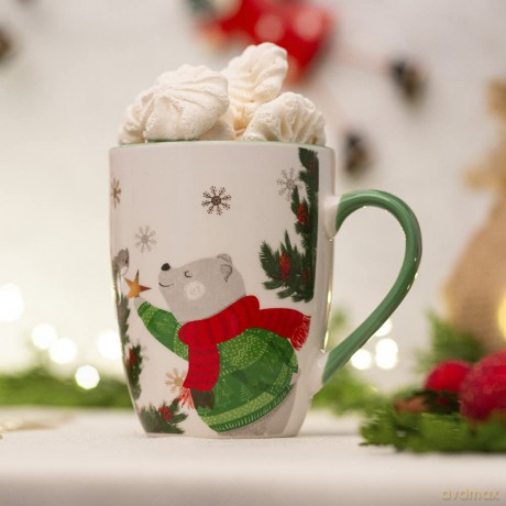 Christmas Bear Kubek Baryłka Nbc 300 Ml Zielony