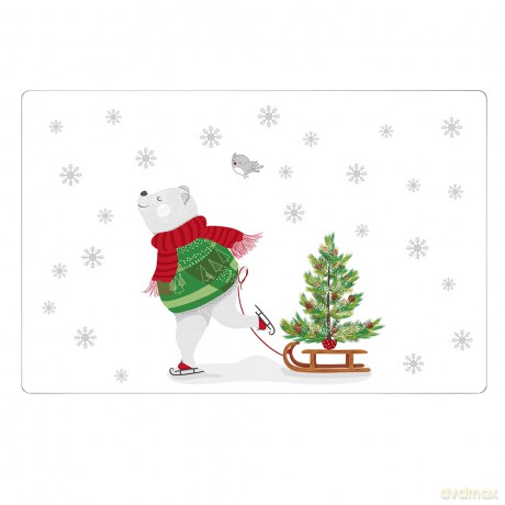 Christmas Bear Mata Stołowa 28x43 cm