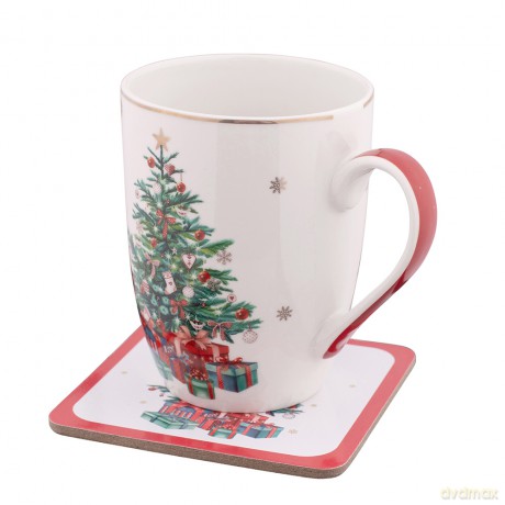 Christmas Tree Kubek Baryłka Nbc 300 Ml Z Podstawką w Color Box