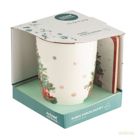 Christmas Tree Kubek Baryłka Nbc 300 Ml Z Podstawką w Color Box