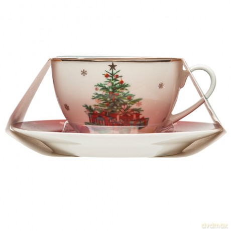 Christmas Tree Filiżanka 200 Ml Ze Spodkiem 15 cm w Opasce