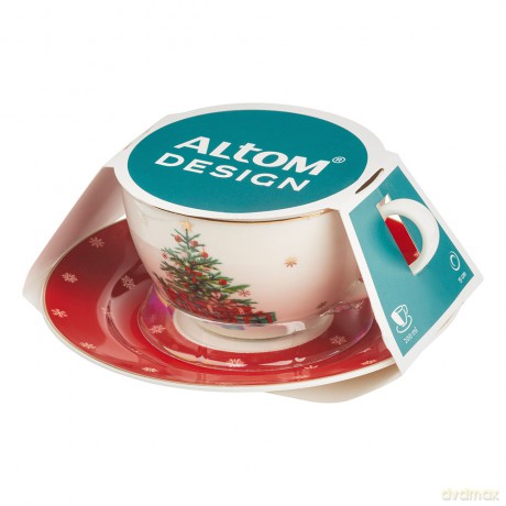 Christmas Tree Filiżanka 200 Ml Ze Spodkiem 15 cm w Opasce