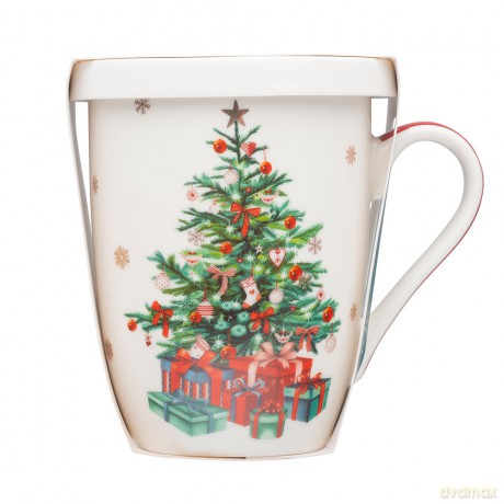Christmas Tree Kubek Z Zaparzaczem I Pokrywką Nbc 300 Ml w Opasce
