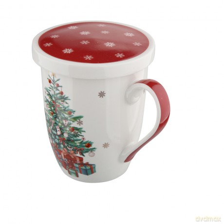 Christmas Tree Kubek Z Zaparzaczem I Pokrywką Nbc 300 Ml w Opasce
