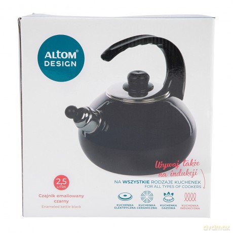 Czajnik Emaliowany 2,5l Czarny