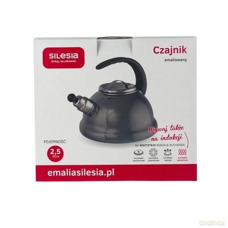Czajnik Emaliowany Baryłka 2,5l Szary