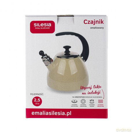 Czajnik Emaliowany Stożek 2,5l Krem