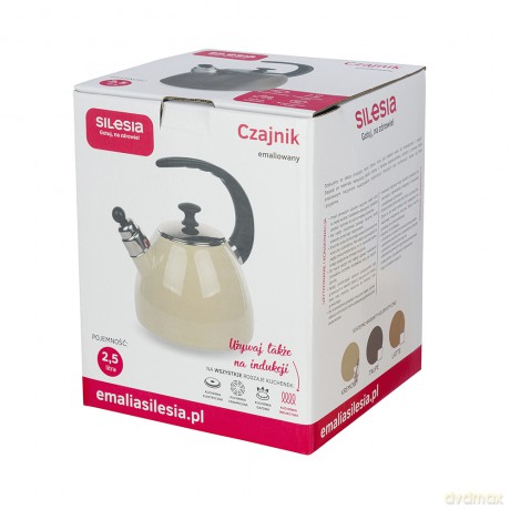 Czajnik Emaliowany Stożek 2,5l Taupe
