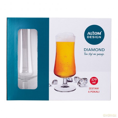 Diamond Komplet 6 Pokali Do Piwa 370ml