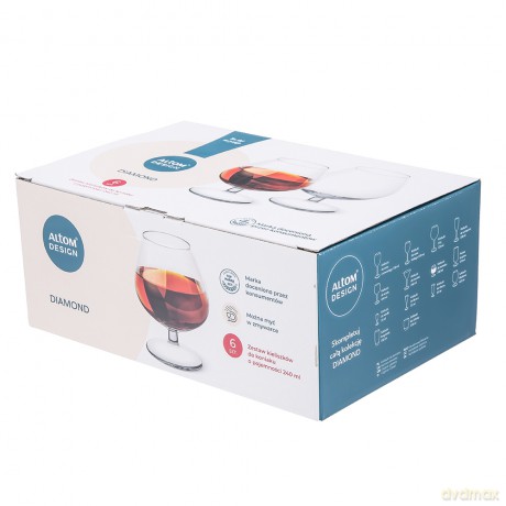Diamond Kpl. 6 Kieliszków Koniak 240ml