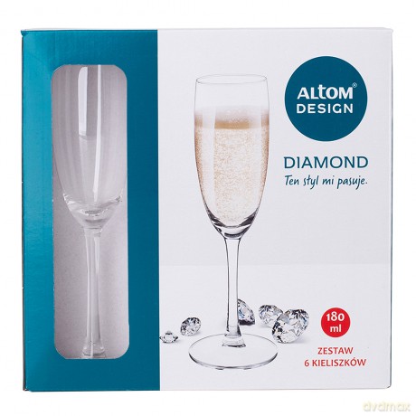 Diamond Kpl. 6 Kieliszków Szampan 180ml