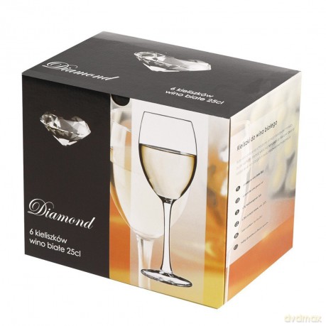 Diamond Kpl. 6 Kieliszków Wino Białe 250ml