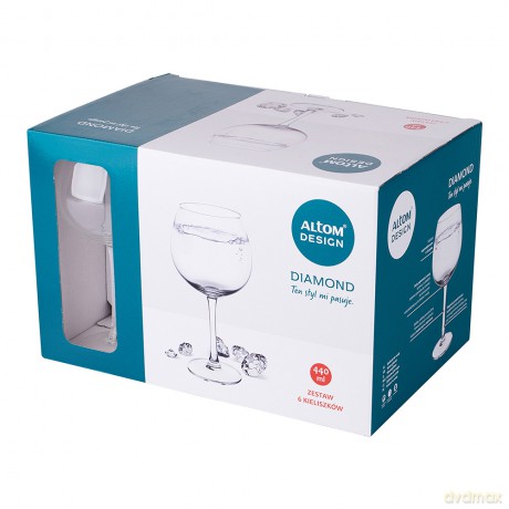 Diamond Kpl. 6 Kieliszków Woda 440ml