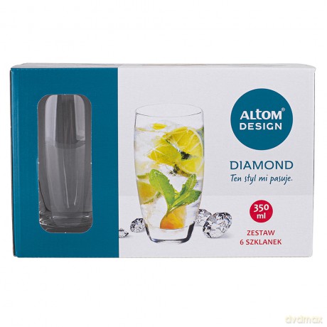 Diamond Kpl. 6 Szklanek Long Drink 350ml