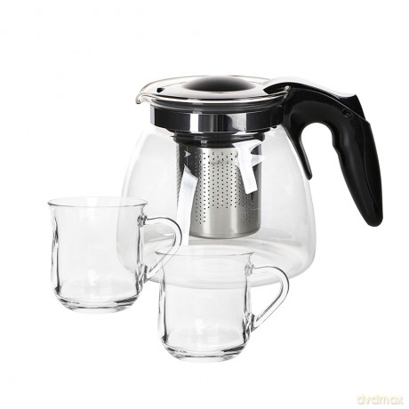 Dublin Zestaw Dzbanek Z Zaparzaczem 900ml + 2 X Kubek 330 Ml