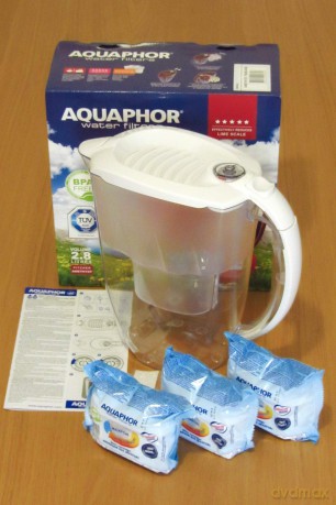 Dzbanek 2,8l Amethyst+Komplet 3 Wkładów Filtrujących B100-25 Biały